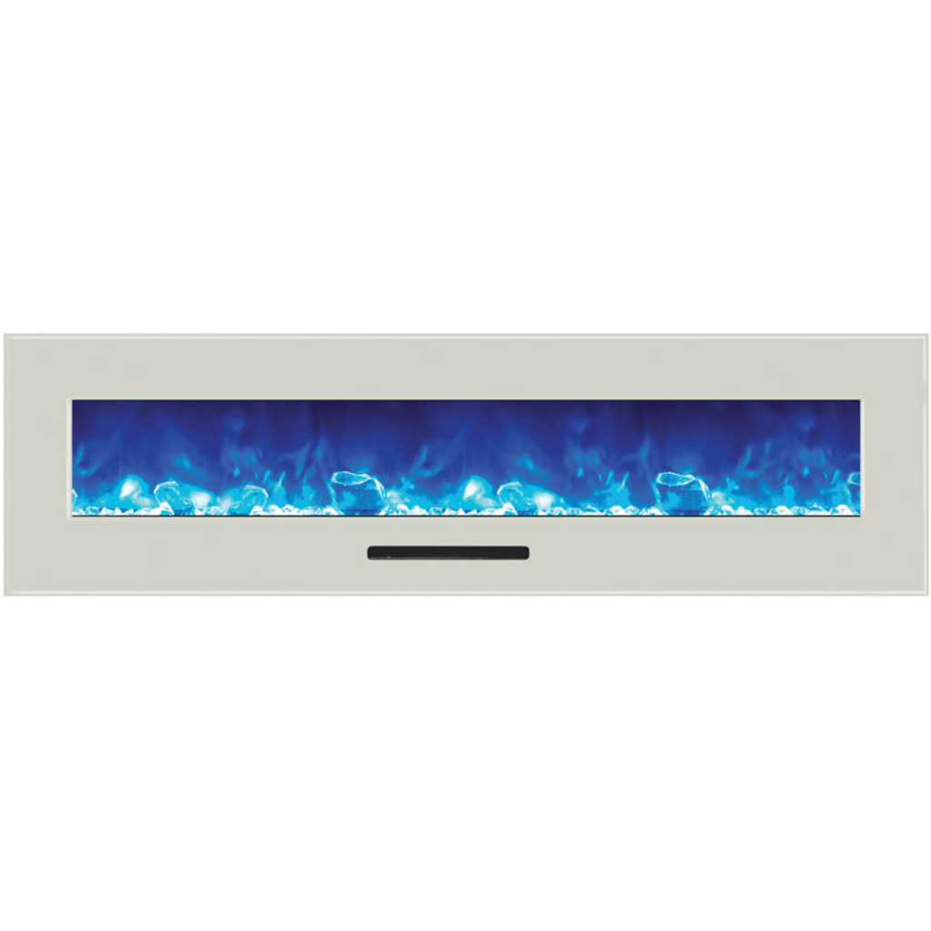 fireplace Amantii 60" Wall Mount/Flush Mount Electric Fireplace with Glass Surround