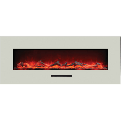 Amantii 88" Wall Mount/Flush Mount Electric Fireplace with Glass Surround