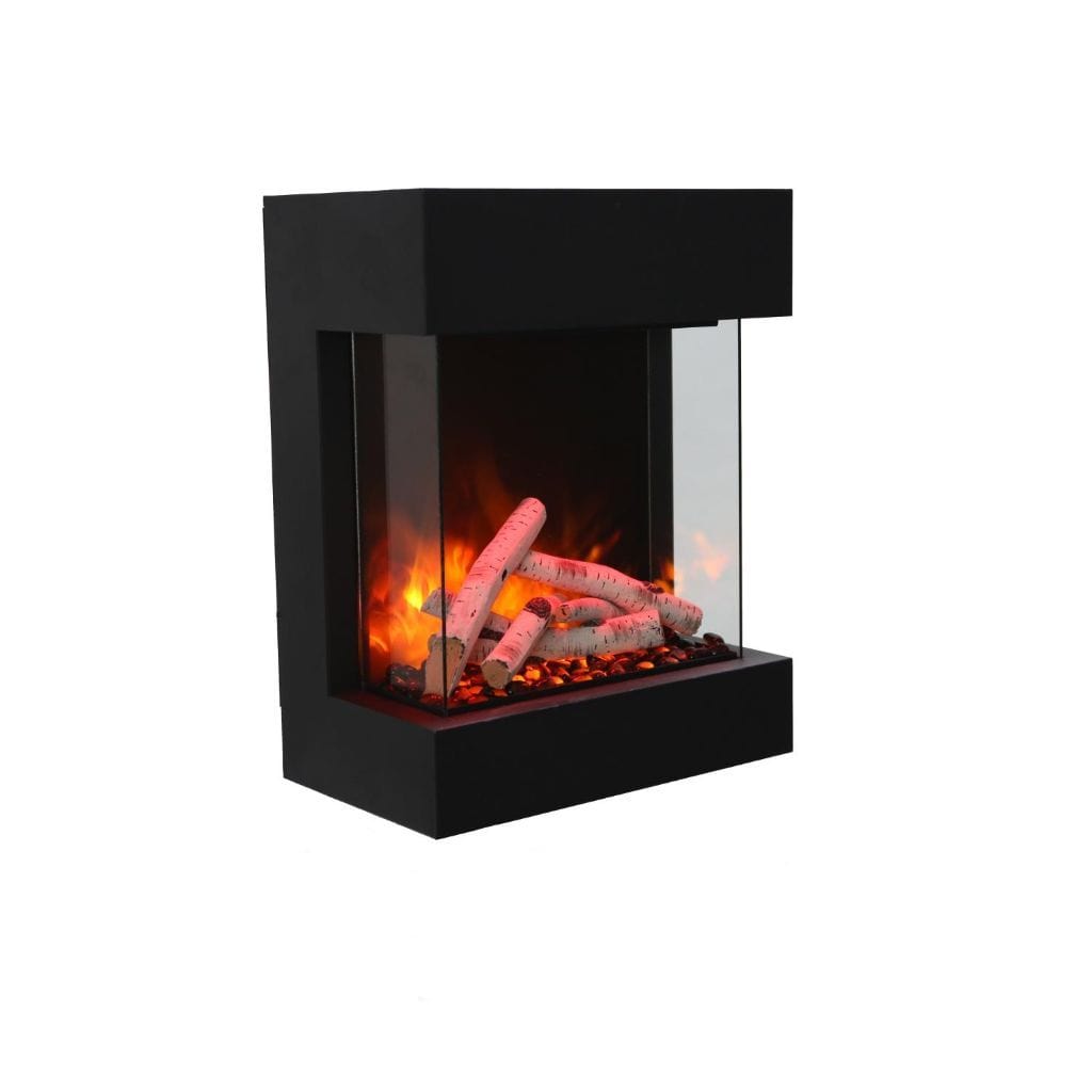 Amantii Cube 20″ Three Sided Wall Mount Electric Fireplace - US Fireplace Store