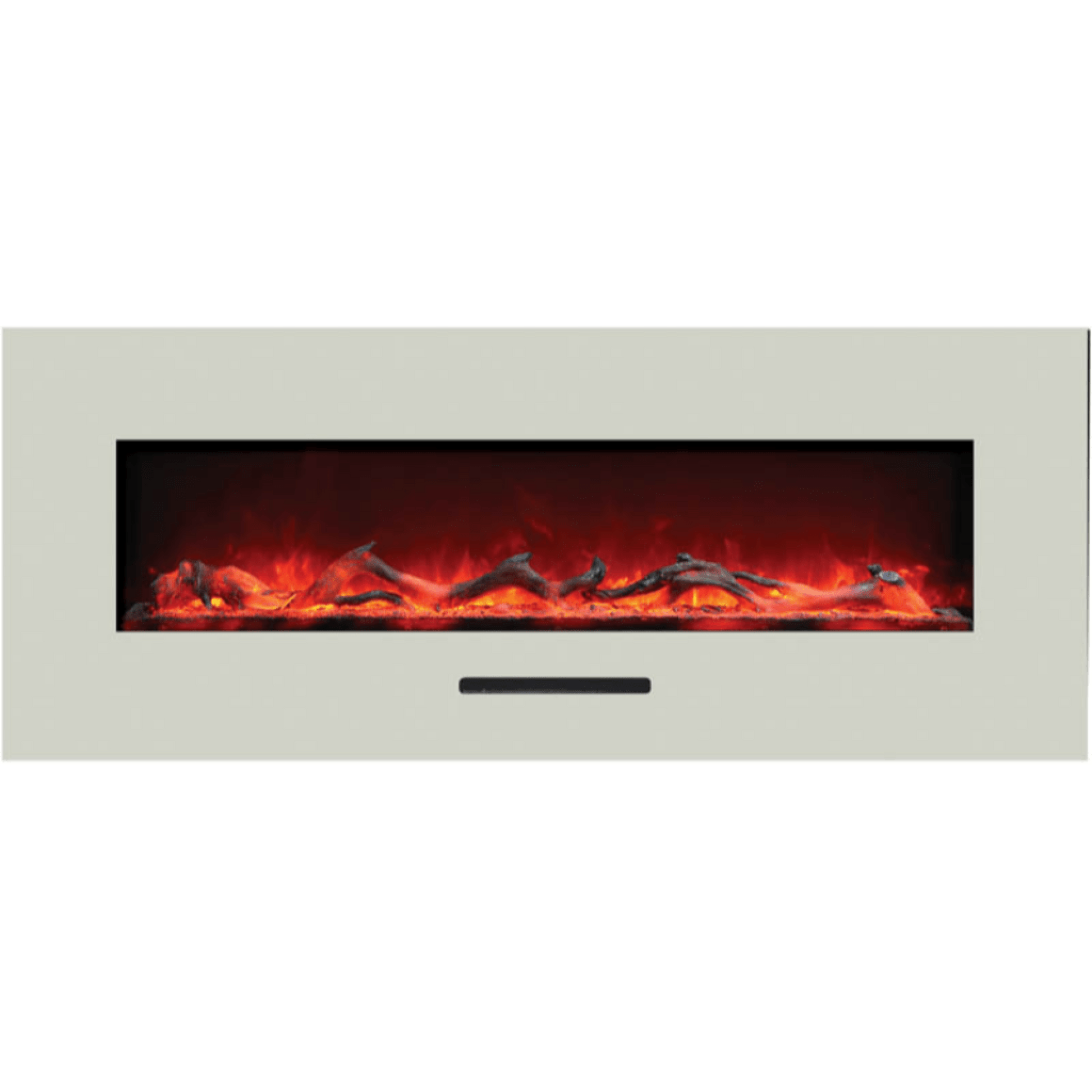 Amantii Decorative White Glass Surrounds for Wall Mount/Flush Mount Series Electric Fireplace