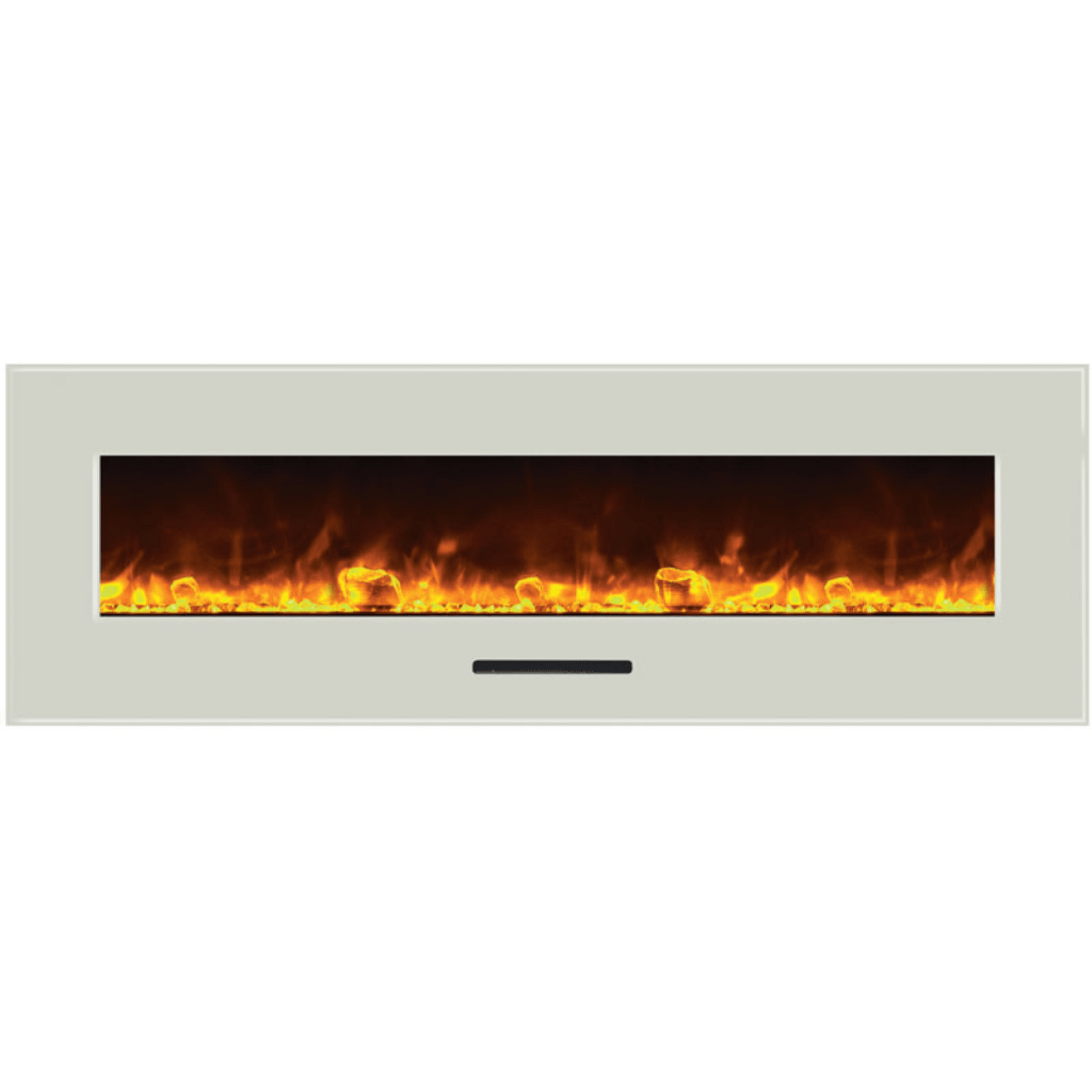 Amantii Decorative White Glass Surrounds for Wall Mount/Flush Mount Series Electric Fireplace