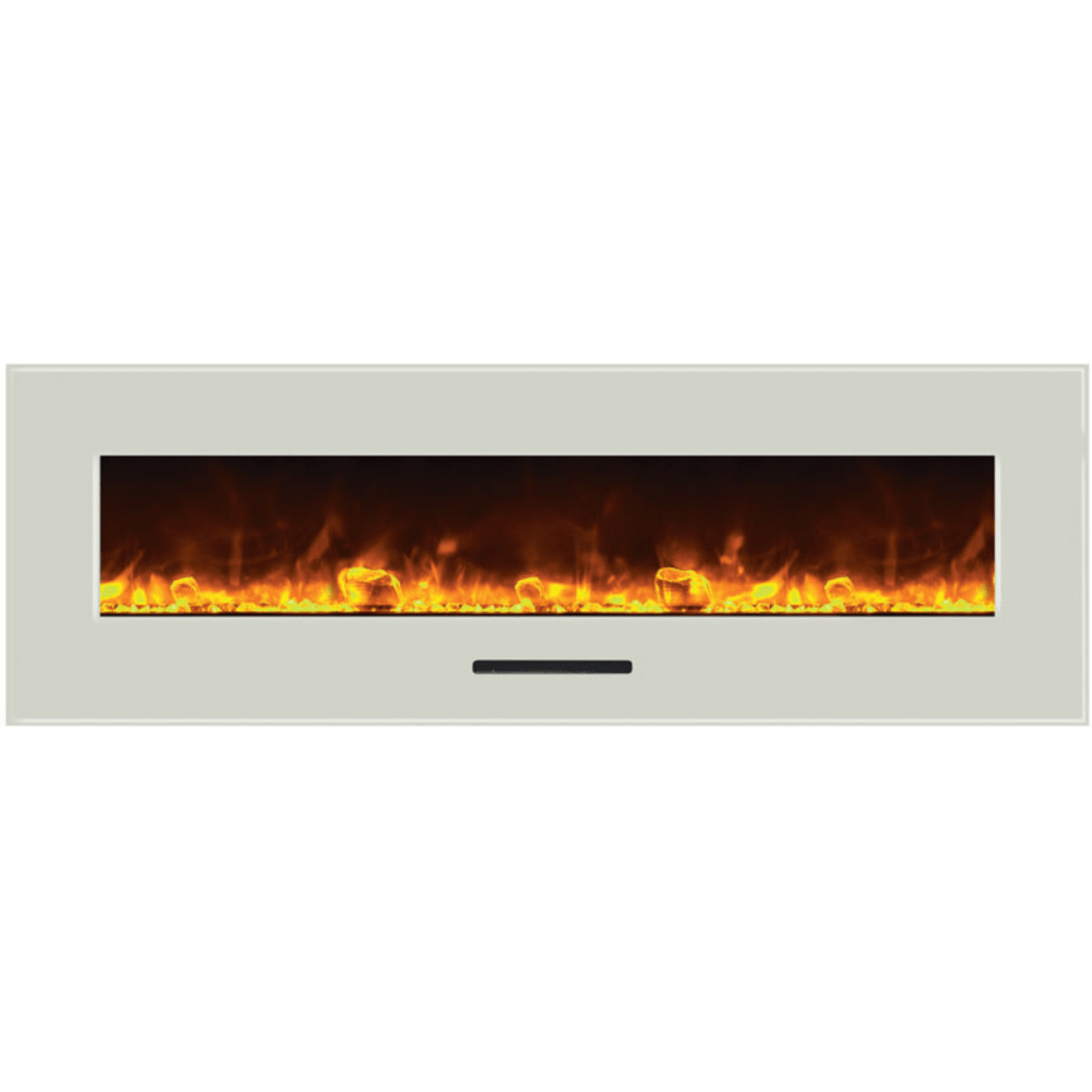 Amantii Decorative White Glass Surrounds for Wall Mount/Flush Mount Series Electric Fireplace