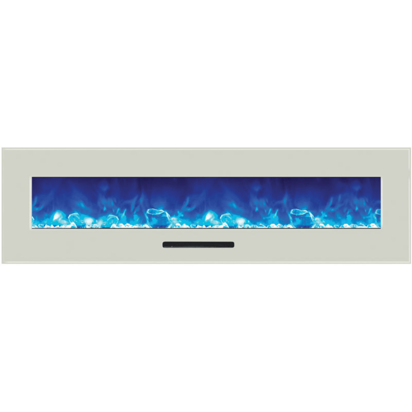 Amantii Decorative White Glass Surrounds for Wall Mount/Flush Mount Series Electric Fireplace
