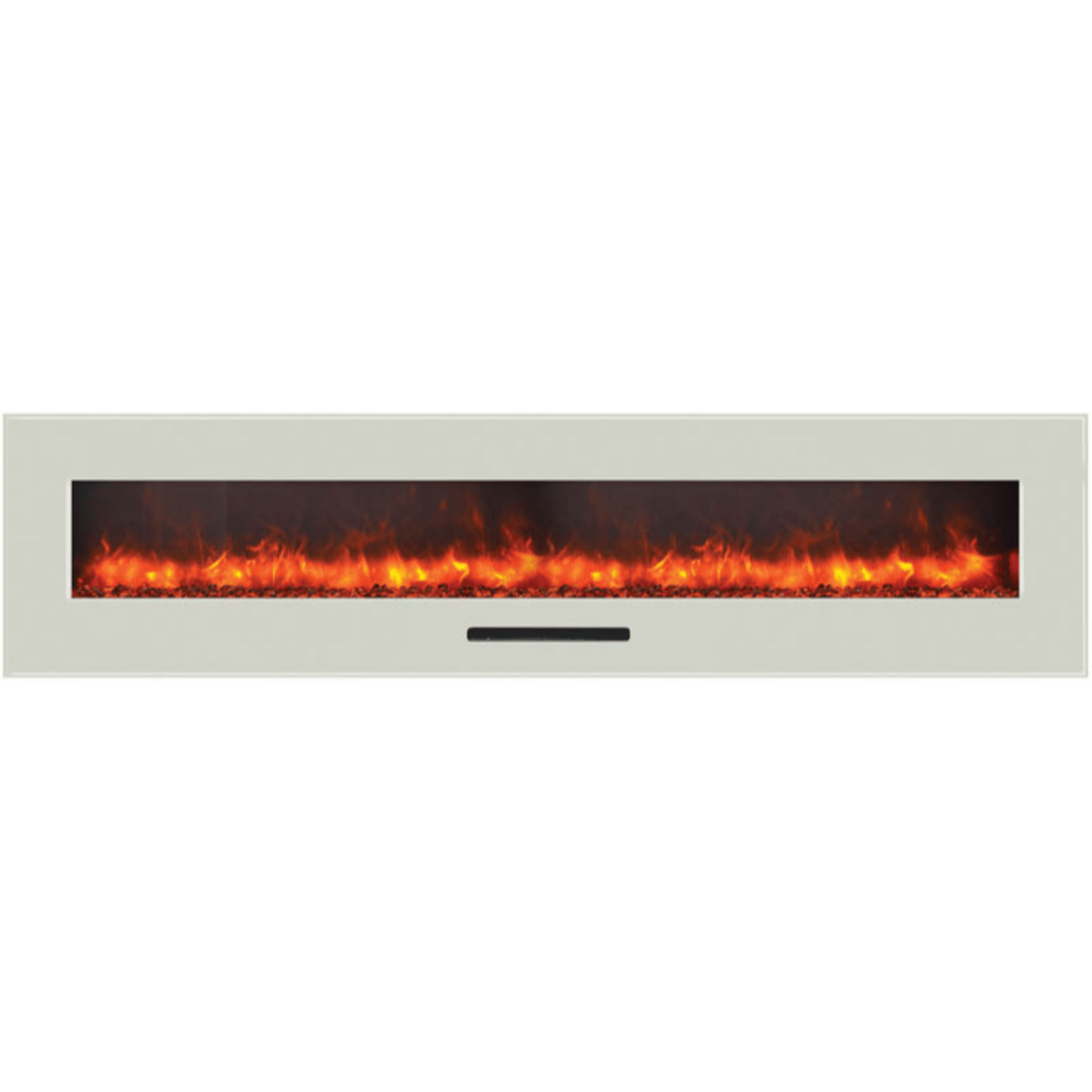 Amantii Decorative White Glass Surrounds for Wall Mount/Flush Mount Series Electric Fireplace