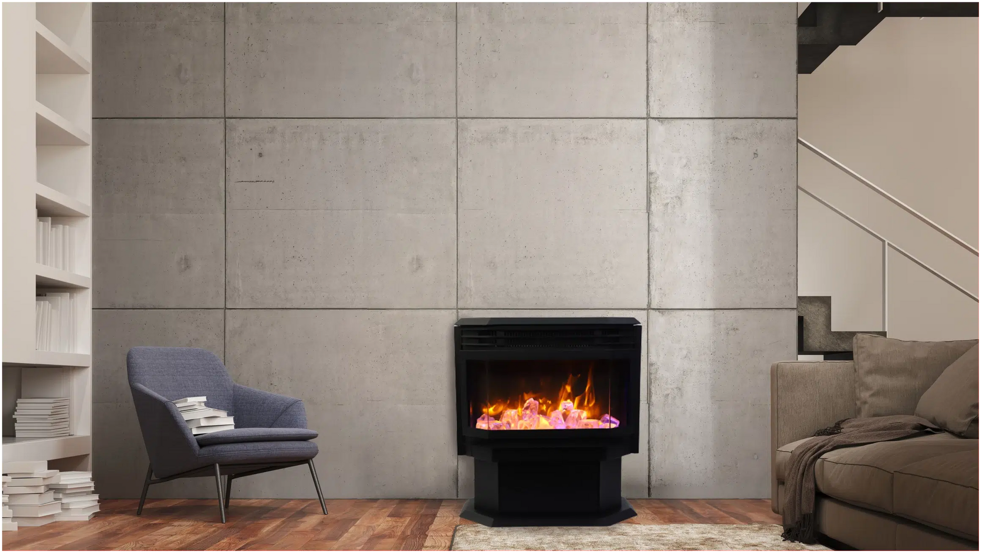 Amantii FS Lumina 26" Smart Freestanding Electric Fireplace