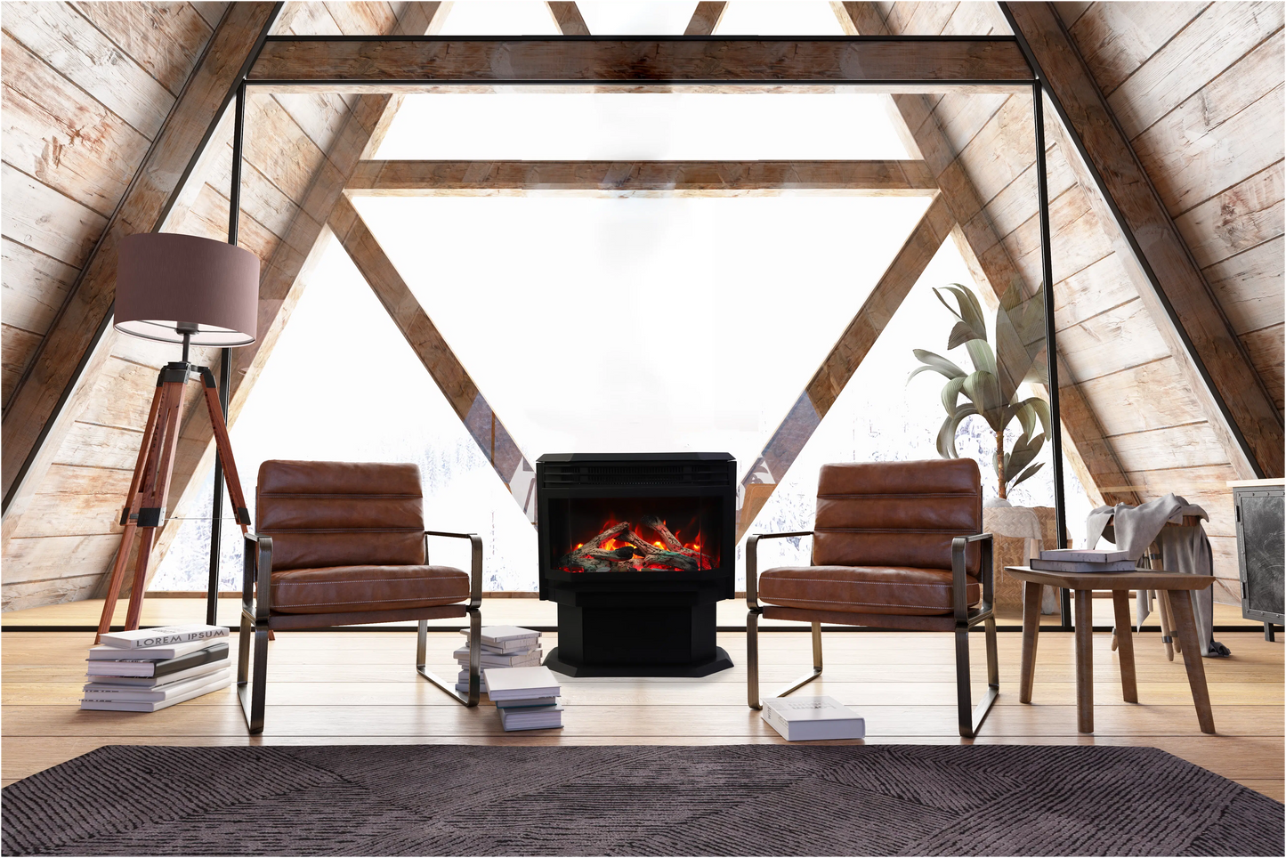 Amantii FS Lumina 26" Smart Freestanding Electric Fireplace