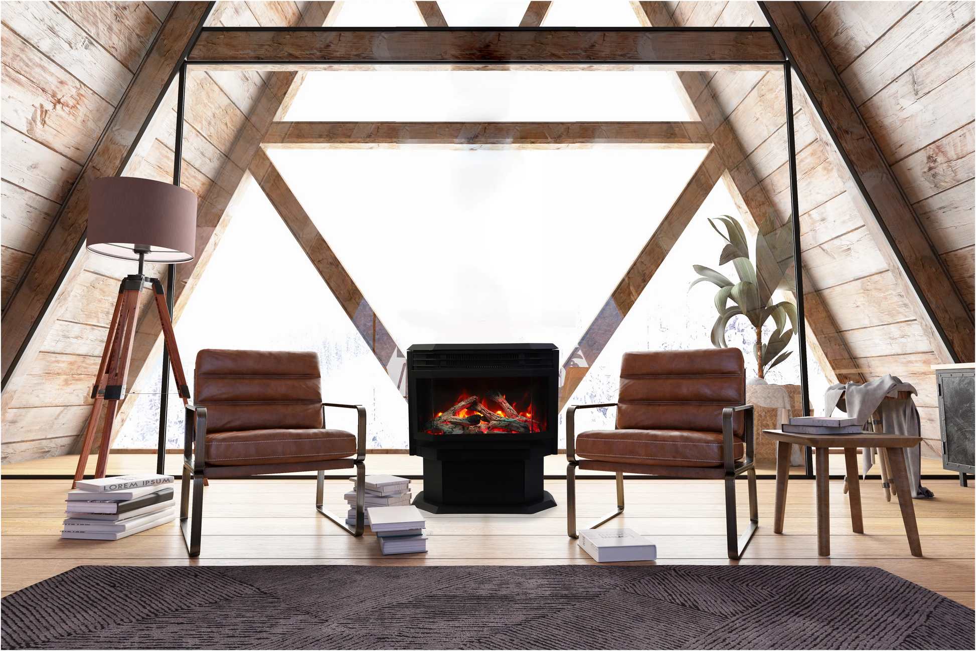 Amantii FS Lumina 26" Smart Freestanding Electric Fireplace