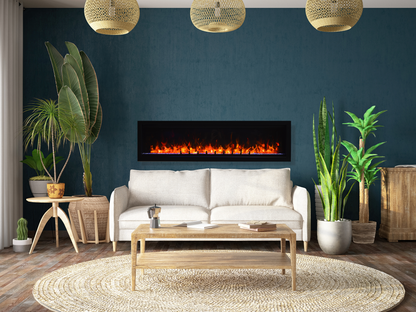 Amantii Fire & Ice Evolution Linear 36" WiFi Enabled Wall-Mounted Electric Fireplace