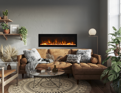 Amantii Fire & Ice Evolution Linear 42" WiFi Enabled Wall-Mounted Electric Fireplace