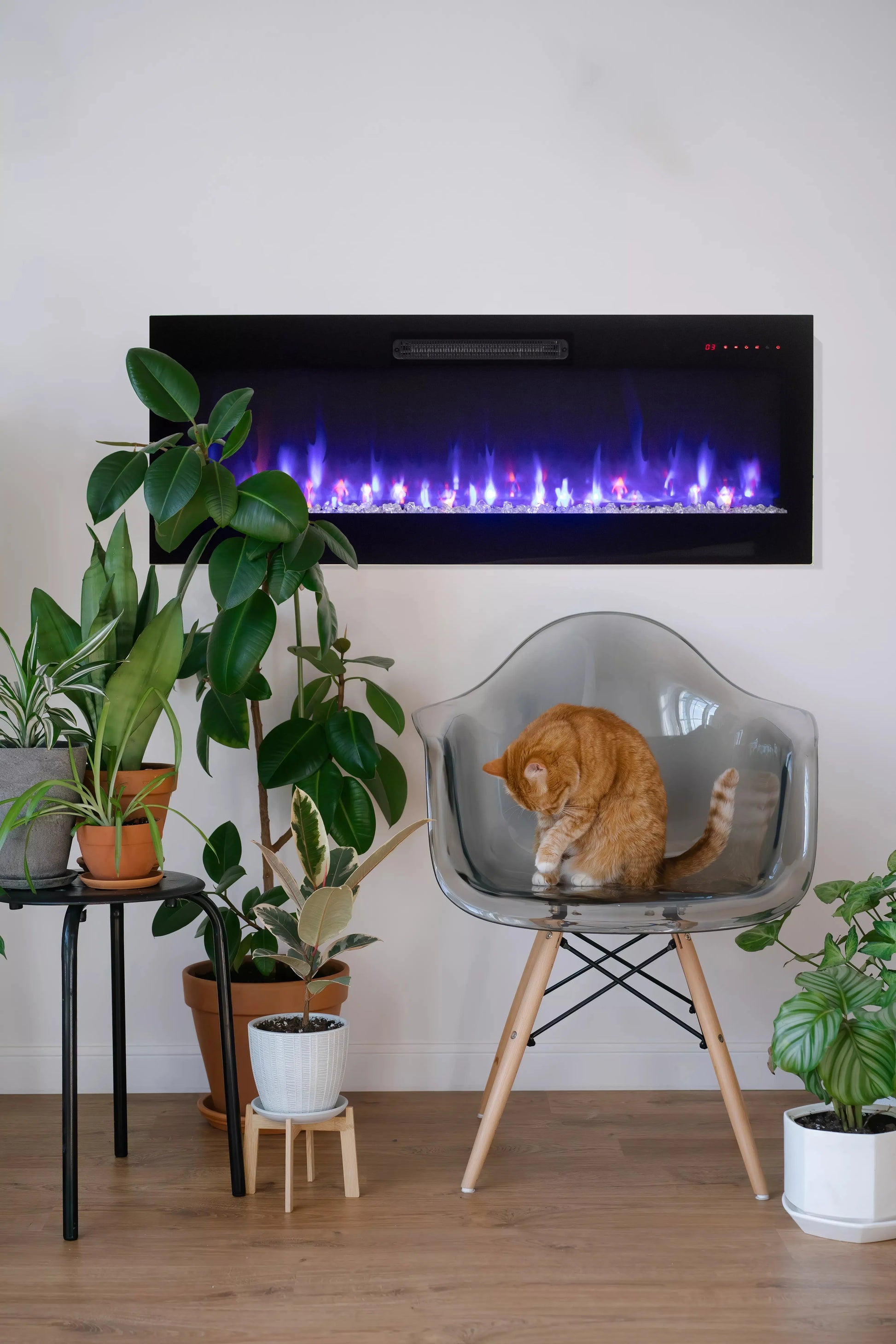 Amantii Fire & Ice Evolution Linear 42" WiFi Enabled Wall-Mounted Electric Fireplace