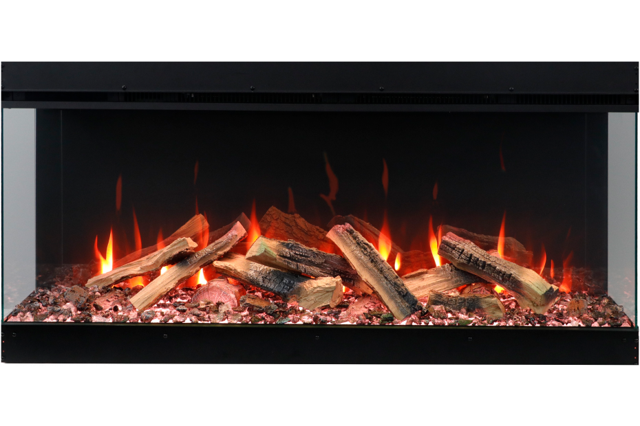 Amantii Fire & Ice LumaForest 48" 3-Sided WiFi-Enabled Built-in Electric Fireplace