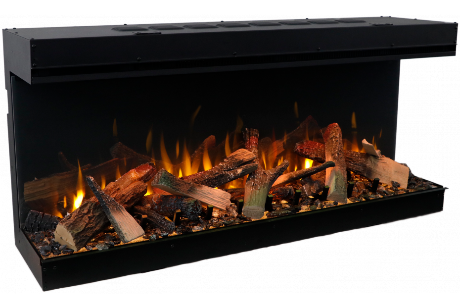 Amantii Fire & Ice LumaForest 48" 3-Sided WiFi-Enabled Built-in Electric Fireplace