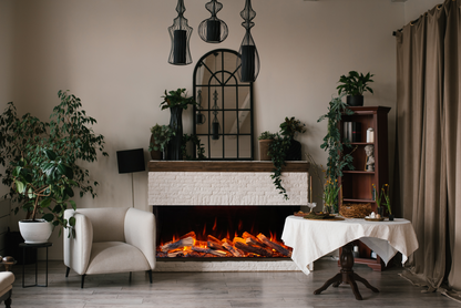 Amantii Fire & Ice LumaForest 48" 3-Sided WiFi-Enabled Built-in Electric Fireplace