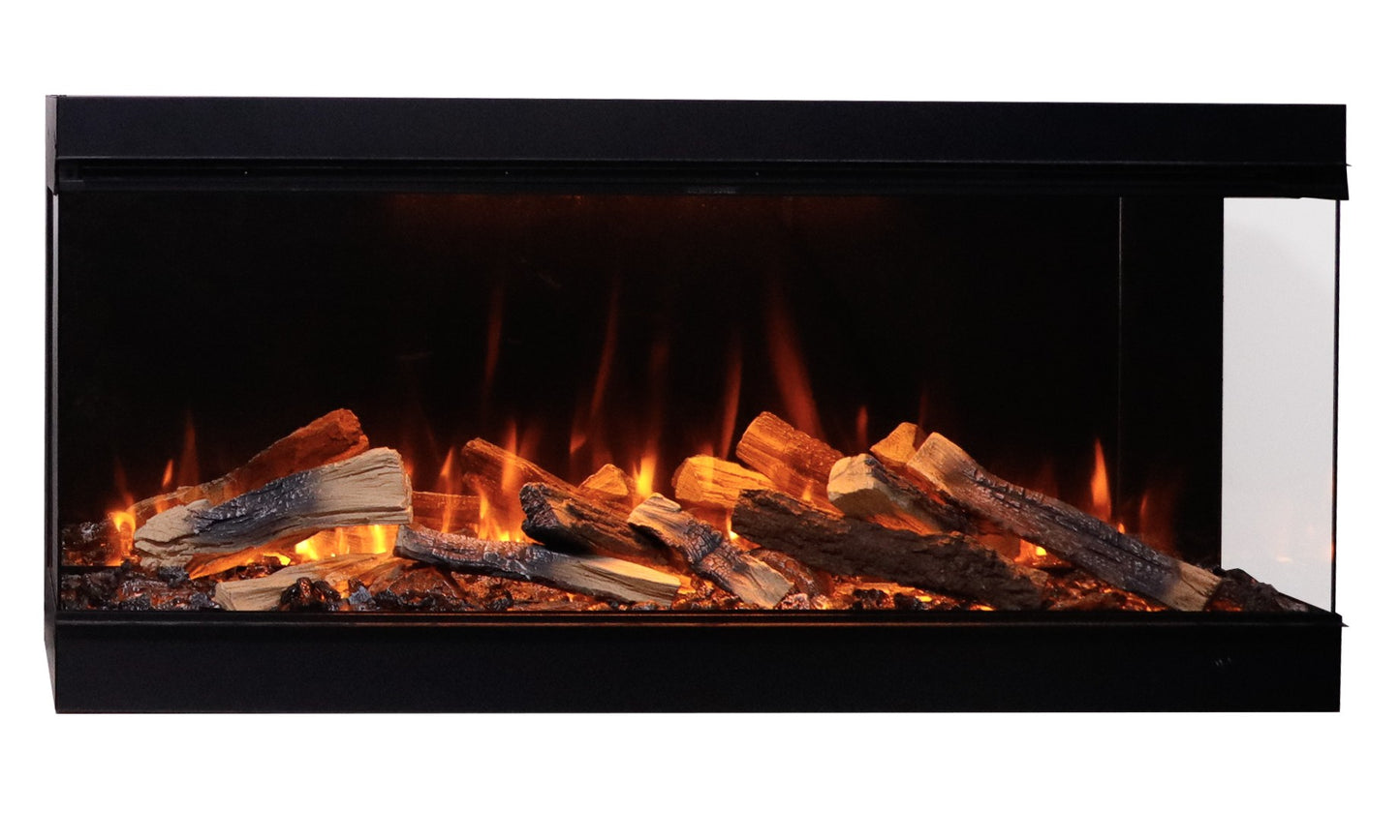Amantii Fire & Ice LumaForest 48" 3-Sided WiFi-Enabled Built-in Electric Fireplace
