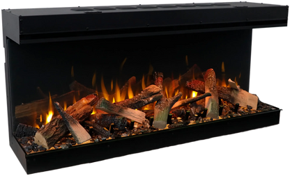 Amantii Fire & Ice LumaForest 48" 3-Sided WiFi-Enabled Built-in Electric Fireplace