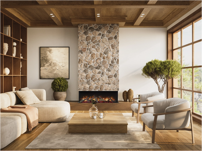 Amantii Fire & Ice LumaForest 48" 3-Sided WiFi-Enabled Built-in Electric Fireplace