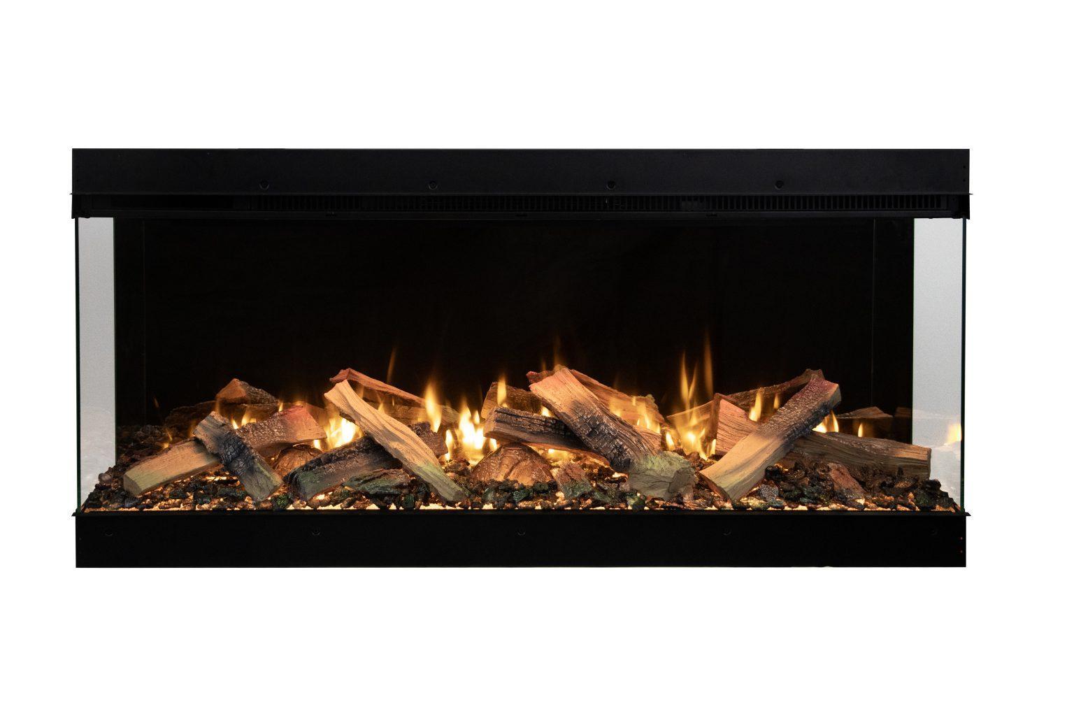 Amantii Fire & Ice LumaForest 48" 3-Sided WiFi-Enabled Built-in Electric Fireplace