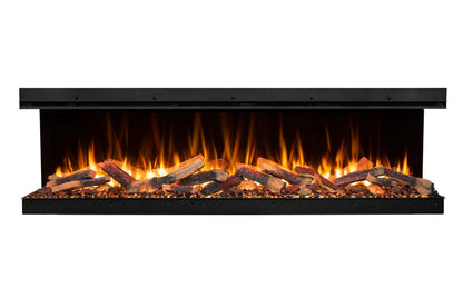 Amantii Fire & Ice LumaForest 75" 3-Sided WiFi-Enabled Built-in Electric Fireplace