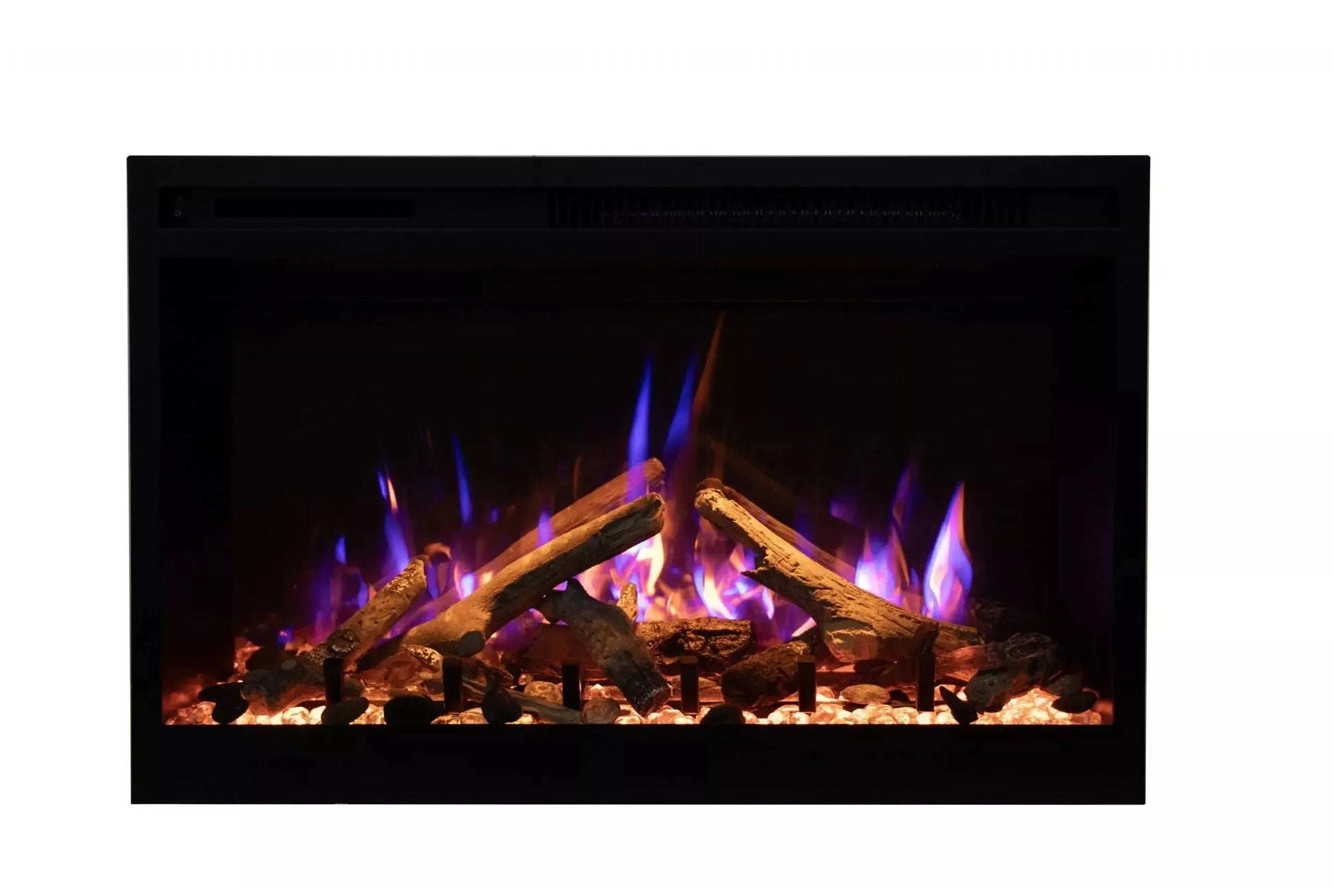 Amantii Fire & Ice RusticStone 42" WiFi-Enabled Built-in Electric Fireplace Insert