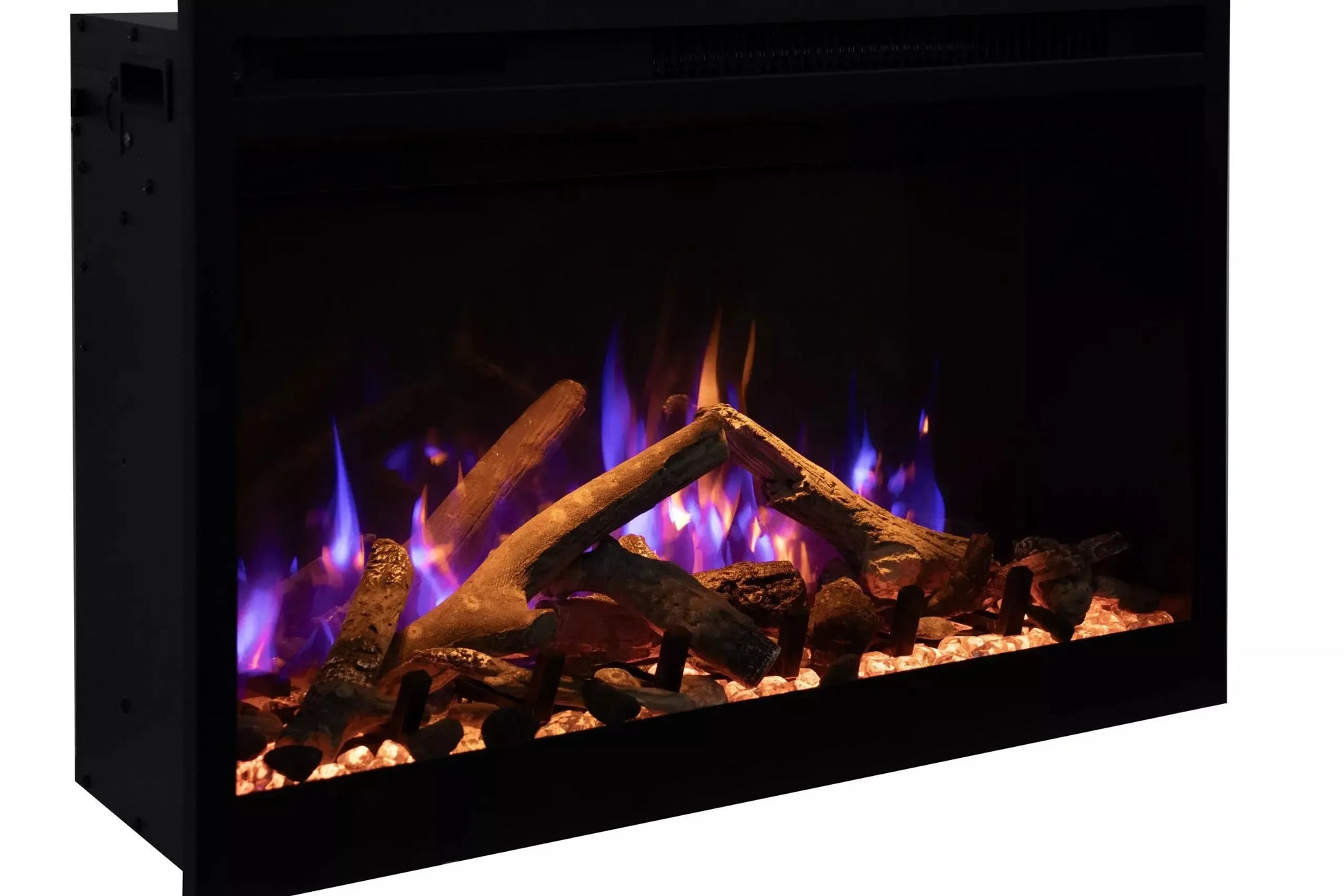 Amantii Fire & Ice RusticStone 42" WiFi-Enabled Built-in Electric Fireplace Insert