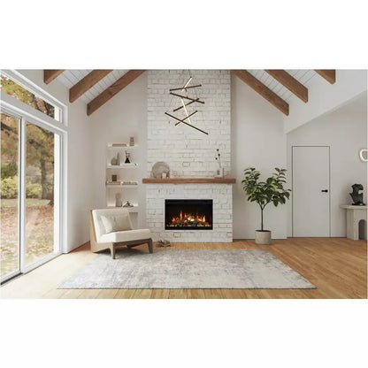 Amantii Fire & Ice RusticStone 30" WiFi-Enabled Built-in Electric Fireplace Insert