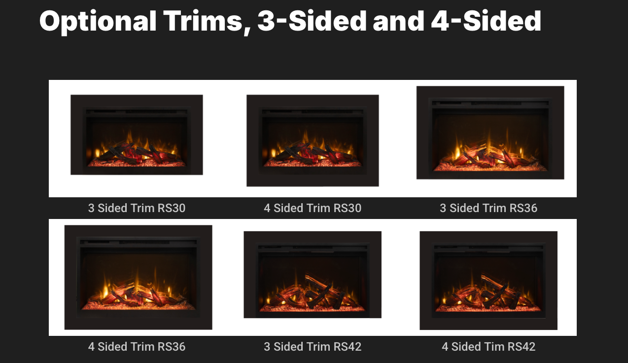 Amantii Fire & Ice RusticStone 30" WiFi-Enabled Built-in Electric Fireplace Insert