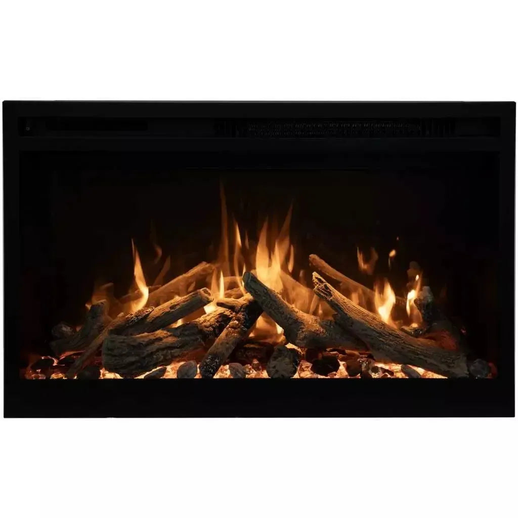 Amantii Fire & Ice RusticStone 30" WiFi-Enabled Built-in Electric Fireplace Insert