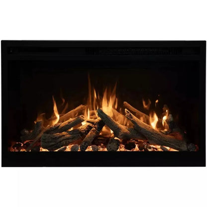 Amantii Fire & Ice RusticStone 30" WiFi-Enabled Built-in Electric Fireplace Insert