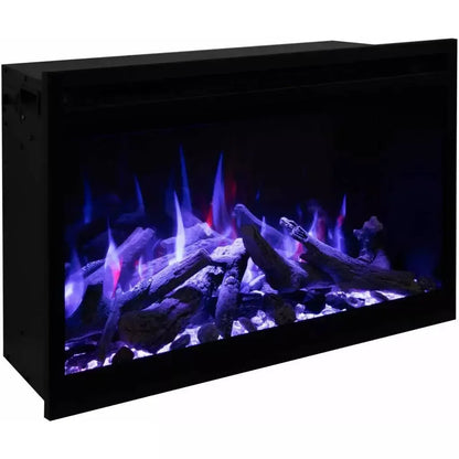 Amantii Fire & Ice RusticStone 42" WiFi-Enabled Built-in Electric Fireplace Insert