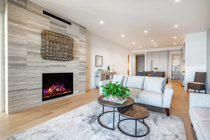 Amantii Fire & Ice RusticStone 42" WiFi-Enabled Built-in Electric Fireplace Insert