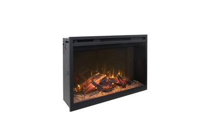 Amantii Fire & Ice RusticStone 42" WiFi-Enabled Built-in Electric Fireplace Insert