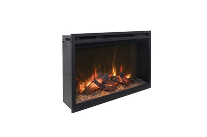 Amantii Fire & Ice RusticStone 42" WiFi-Enabled Built-in Electric Fireplace Insert