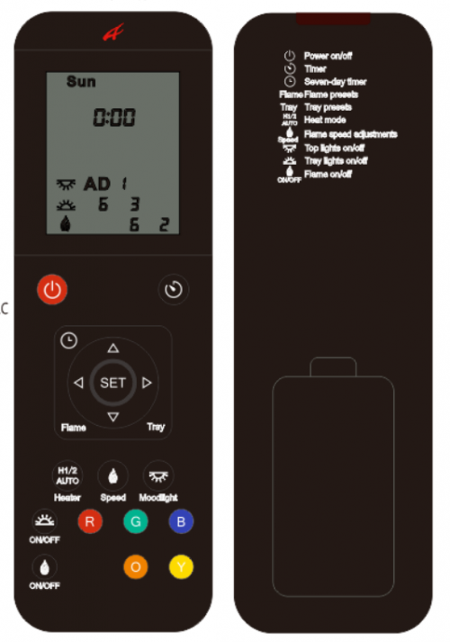 Amantii Fire & Ice RusticStone 42" WiFi-Enabled Built-in Electric Fireplace Insert