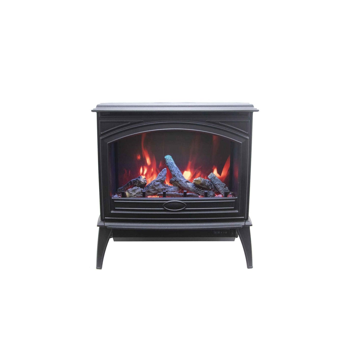 Amantii Lynwood Cast Iron E-70 Freestanding Electric Stove With Birch Log Set