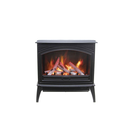 Amantii Lynwood Cast Iron E-70 Freestanding Electric Stove With Birch Log Set