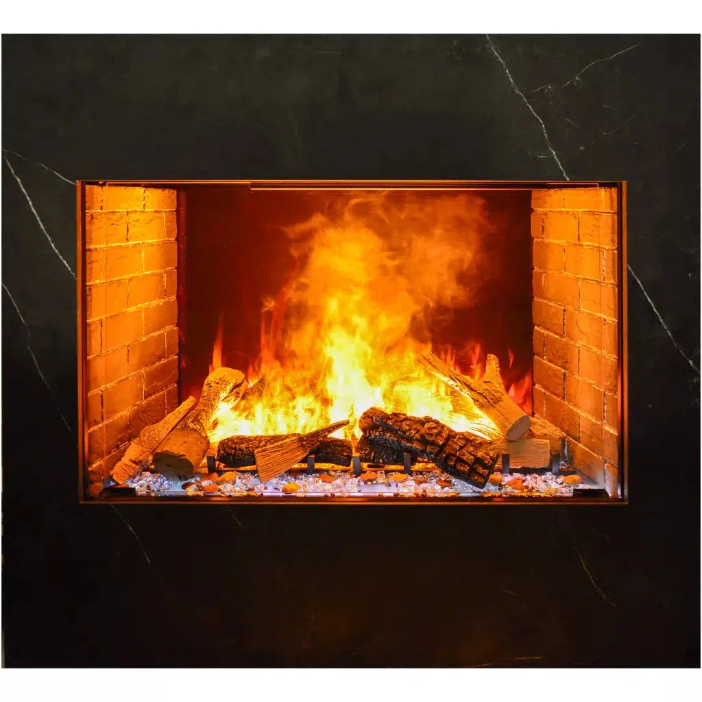 Amantii Signature Series 38" Traditional Built-in Electric Fireplace Featuring Optimyst Technology Patented by Dimplex With Driftwood Media Kit
