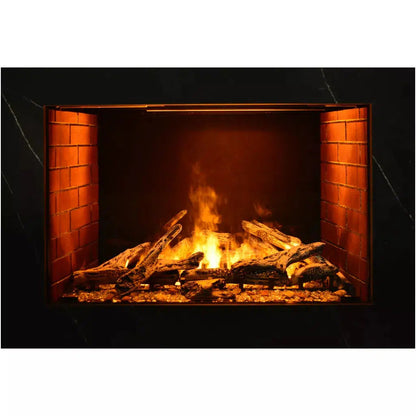 Amantii Signature Series 38" Traditional Built-in Electric Fireplace Featuring Optimyst Technology Patented by Dimplex With Driftwood Media Kit