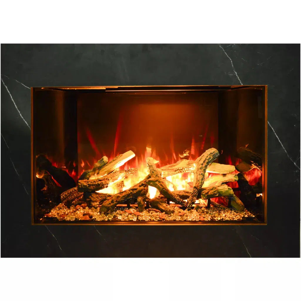 Amantii Signature Series 38" Traditional Built-in Electric Fireplace Featuring Optimyst Technology Patented by Dimplex With Driftwood Media Kit