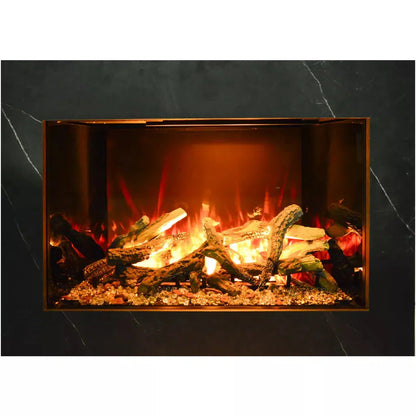 Amantii Signature Series 38" Traditional Built-in Electric Fireplace Featuring Optimyst Technology Patented by Dimplex With Driftwood Media Kit