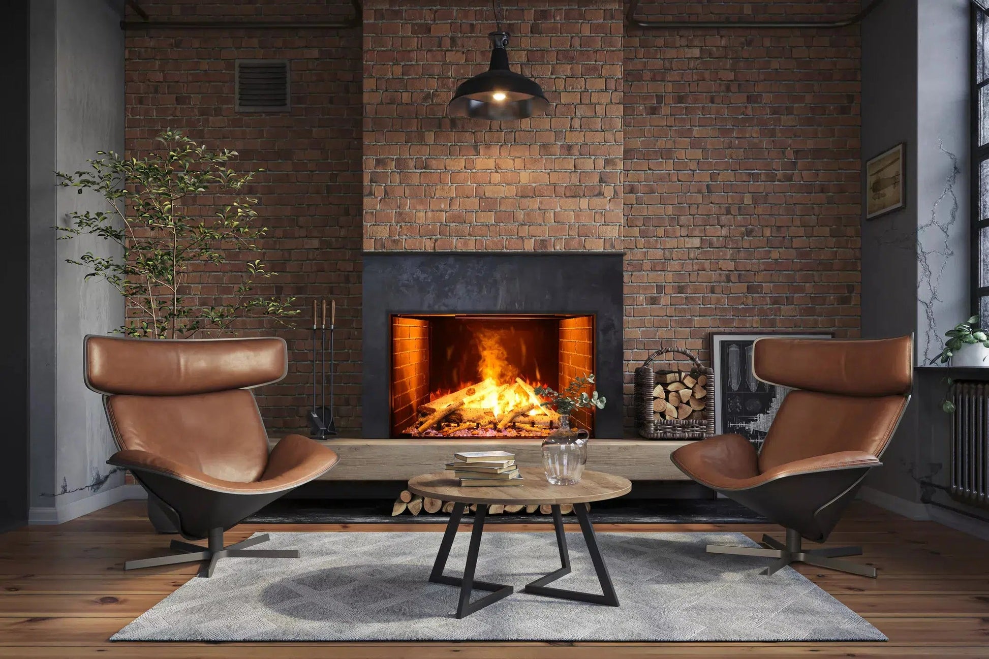 Amantii Signature Series 38" Traditional Built-in Electric Fireplace Featuring Optimyst Technology Patented by Dimplex With Driftwood Media Kit