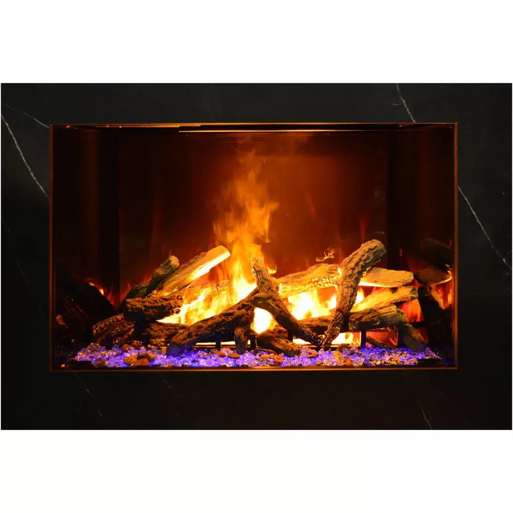 Amantii Signature Series 38" Traditional Built-in Electric Fireplace Featuring Optimyst Technology Patented by Dimplex With Driftwood Media Kit