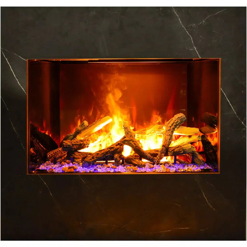Amantii Signature Series 38" Traditional Built-in Electric Fireplace Featuring Optimyst Technology Patented by Dimplex With Driftwood Media Kit