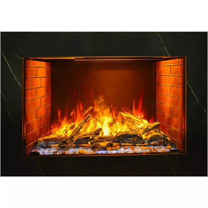 Amantii Signature Series 38" Traditional Built-in Electric Fireplace Featuring Optimyst Technology Patented by Dimplex With Ice Media Kit