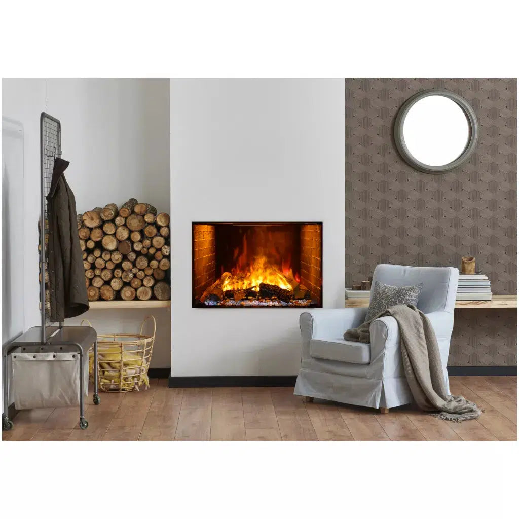 Amantii Signature Series 38" Traditional Built-in Electric Fireplace Featuring Optimyst Technology Patented by Dimplex With Ice Media Kit