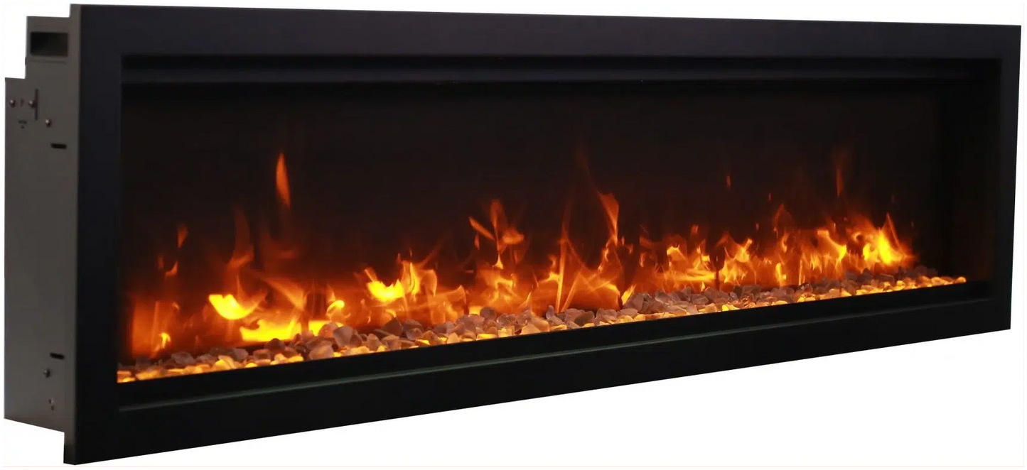 Amantii Symmetry Bespoke 100" Indoor / Outdoor Built-in Clean Face Smart Electric Fireplace