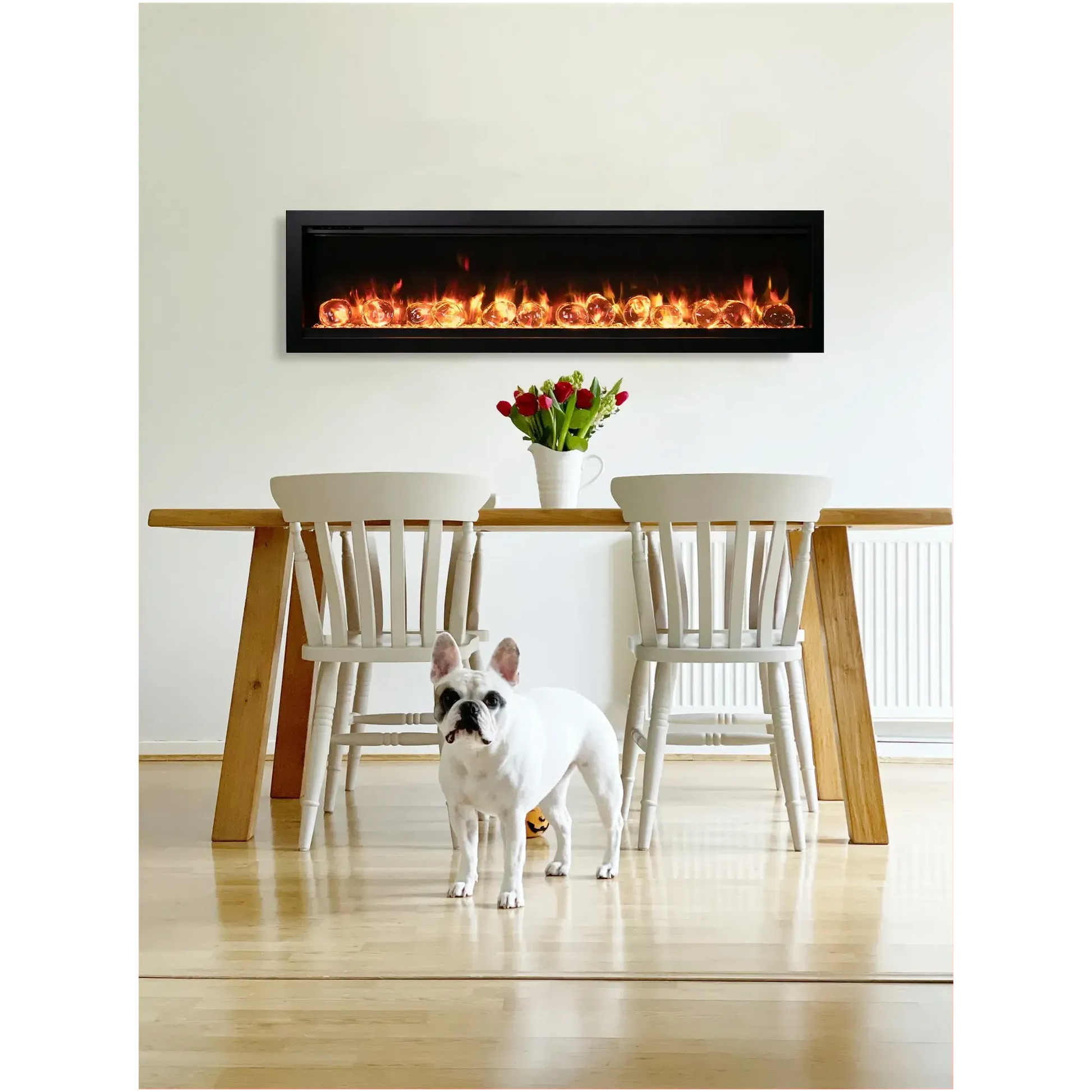 Amantii Symmetry Bespoke 74" Indoor / Outdoor Built-in Clean Face Smart Electric Fireplace