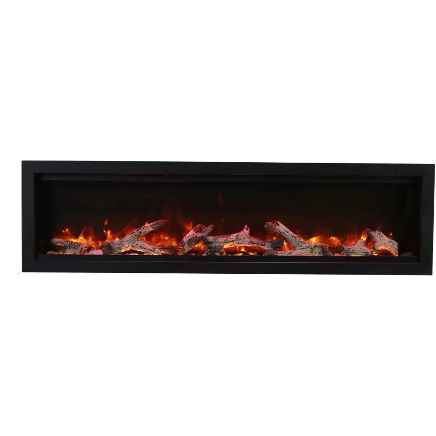 Amantii Symmetry Bespoke 74" Indoor / Outdoor Built-in Clean Face Smart Electric Fireplace