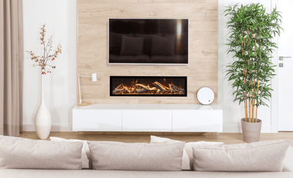 Amantii Symmetry Bespoke Extra Tall 100" Indoor / Outdoor Built-in Clean Face Smart Electric Fireplace