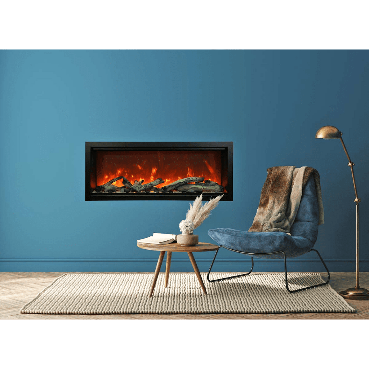 Amantii Symmetry Bespoke Extra Tall 100" Indoor / Outdoor Built-in Clean Face Smart Electric Fireplace