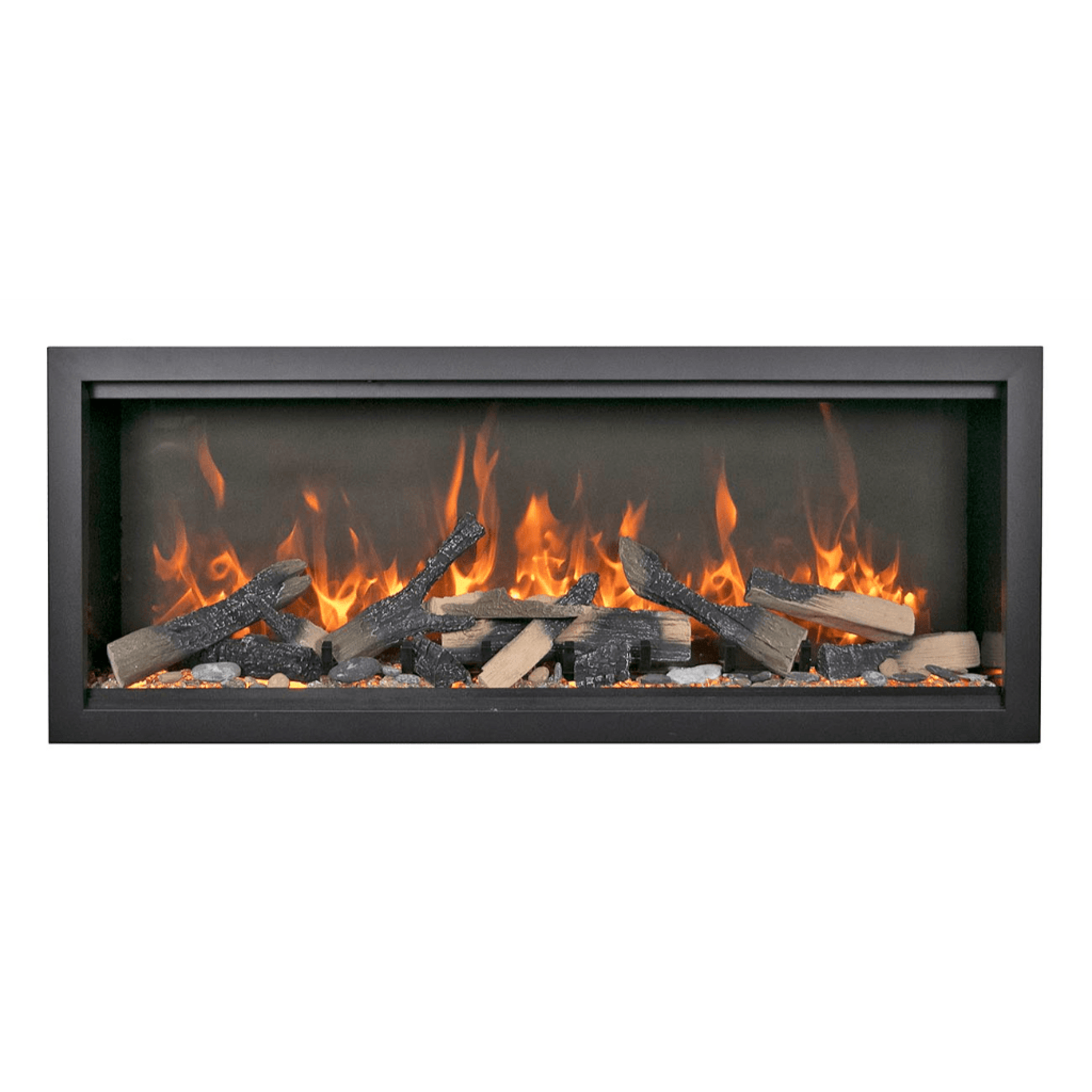 Amantii Symmetry Bespoke Extra Tall 100" Indoor / Outdoor Built-in Clean Face Smart Electric Fireplace